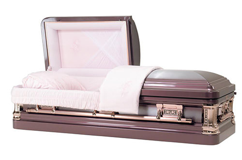 Cercueil d'acier - Silverose prune